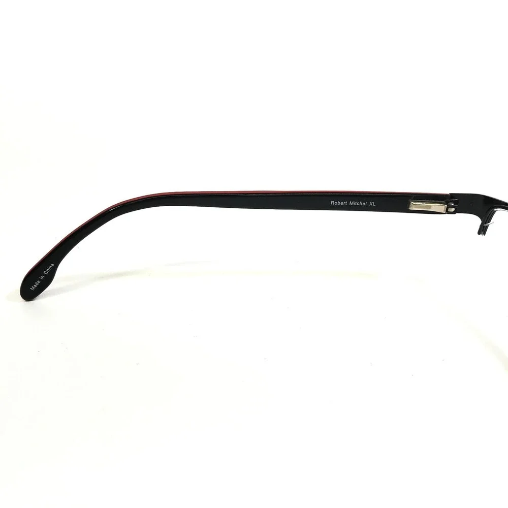 Robert Mitchel XL Eyeglasses Frames RMXL6001 BK Rectangular Half Rim 59-18-150